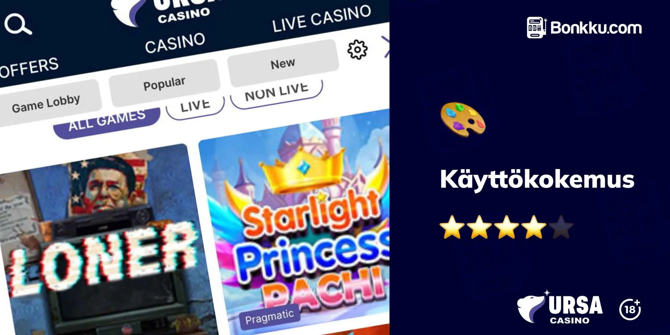 Ursa Casino käyttökokemus