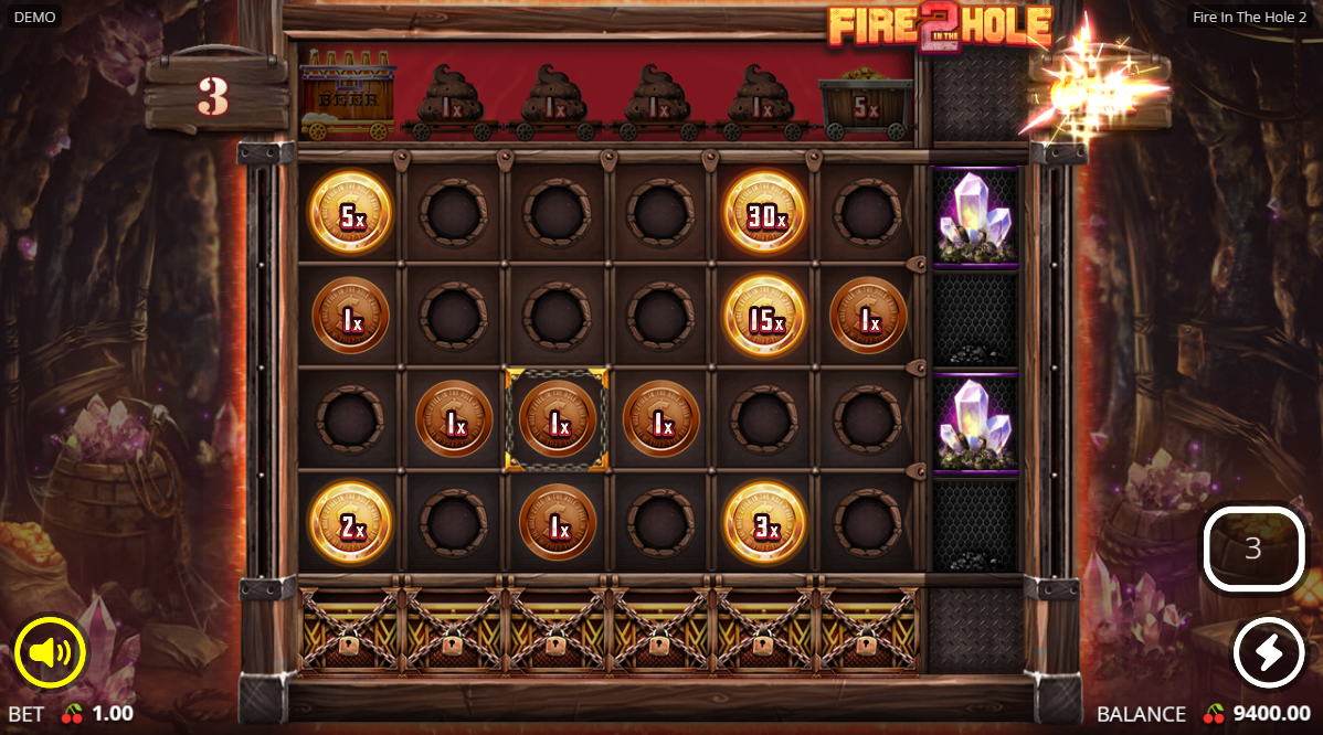 Fire in the Hole 2 slot features