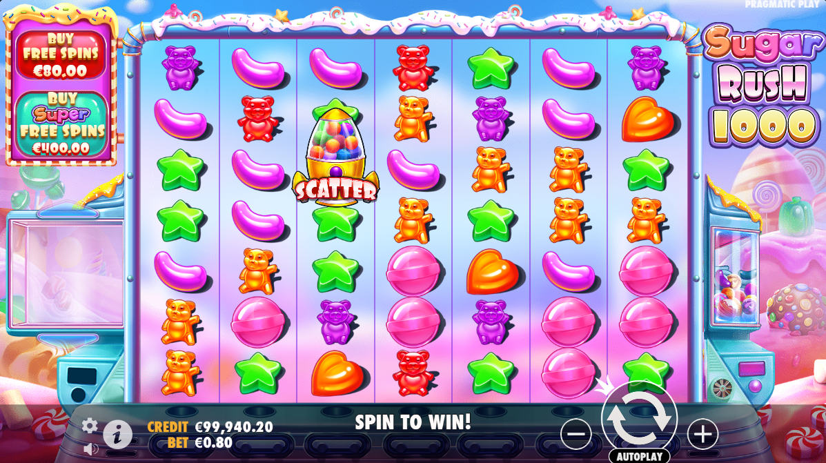 sugar rush 1000 slot gameplay