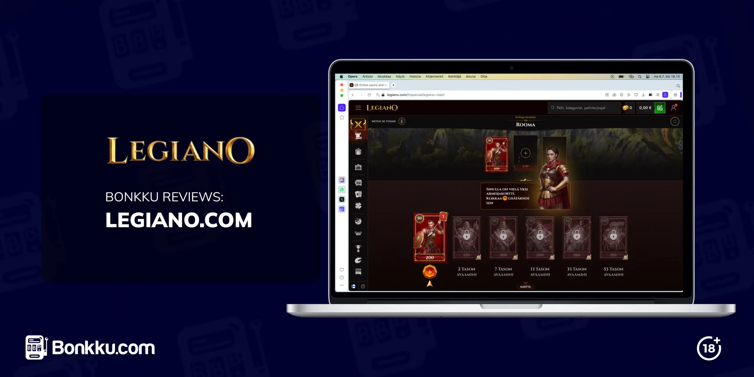 Legiano Casino review header