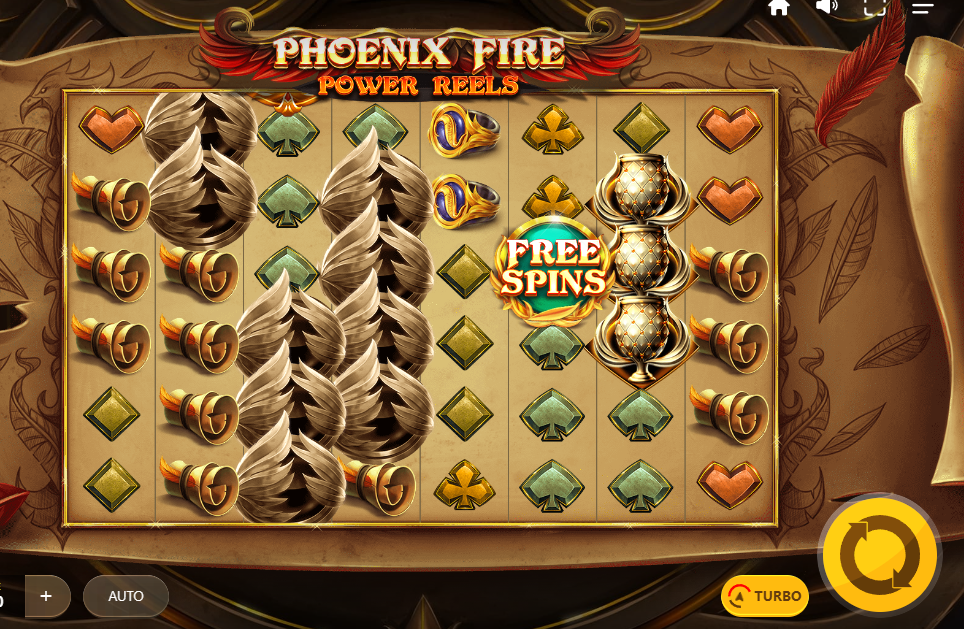 phoenix fire power reels slot gameplay