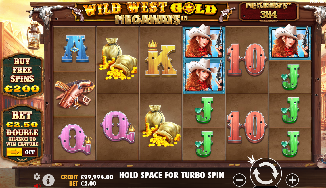 wild west gold megaways gameplay