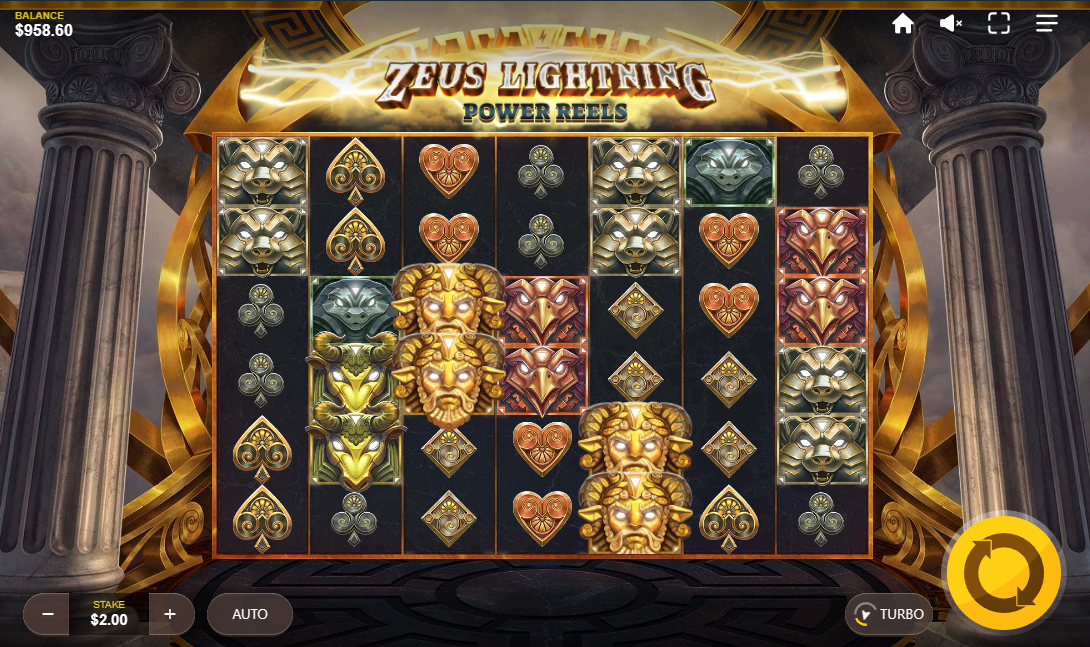 zeus lightning power reels gameplay