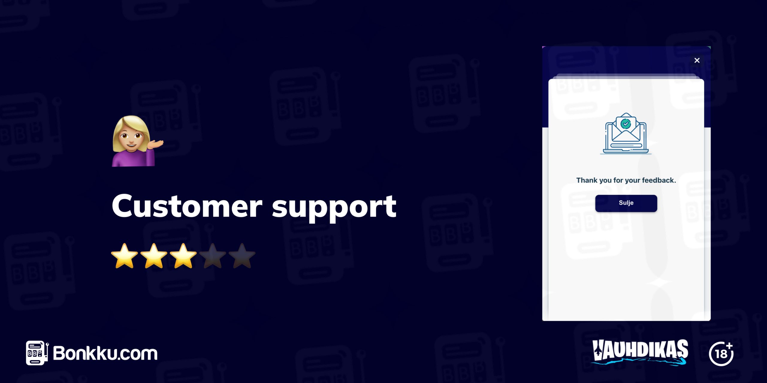 Vauhdikas casino customer support