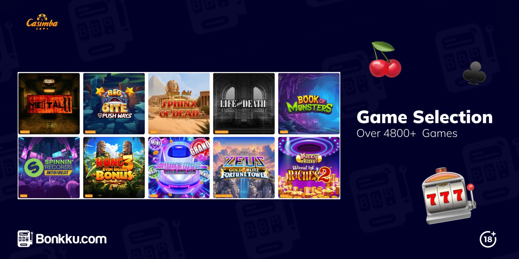 game selection at casimba casino