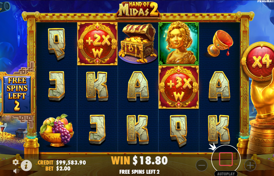 hand of midas 2 bonus