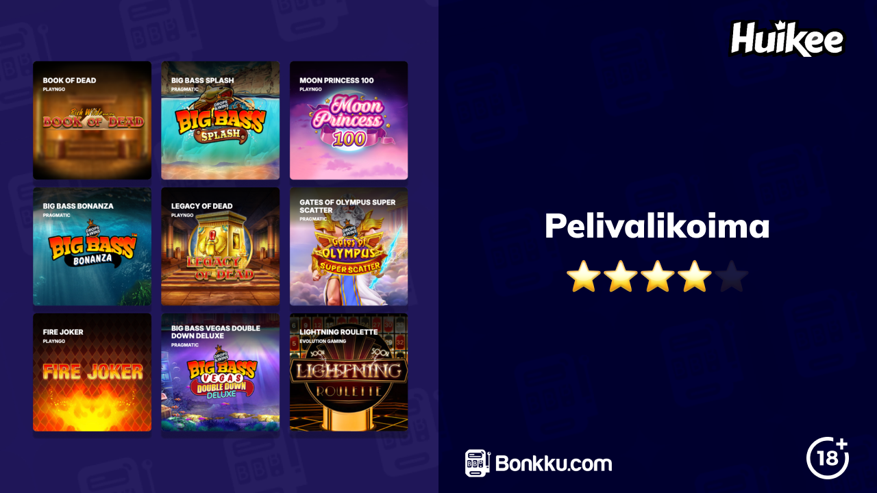 huikee casino pelivalikoima