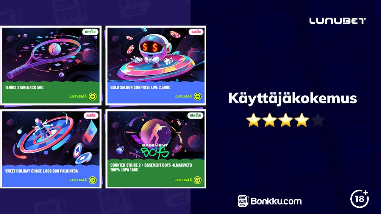 lunubet casino käyttäjäkokemus