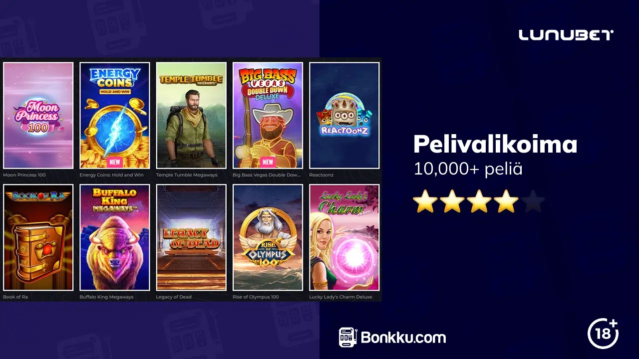lunubet casino pelivalikoima