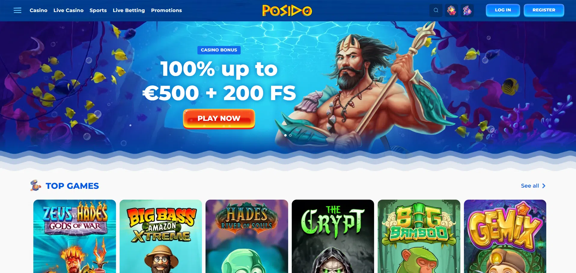 Posido Casino review header