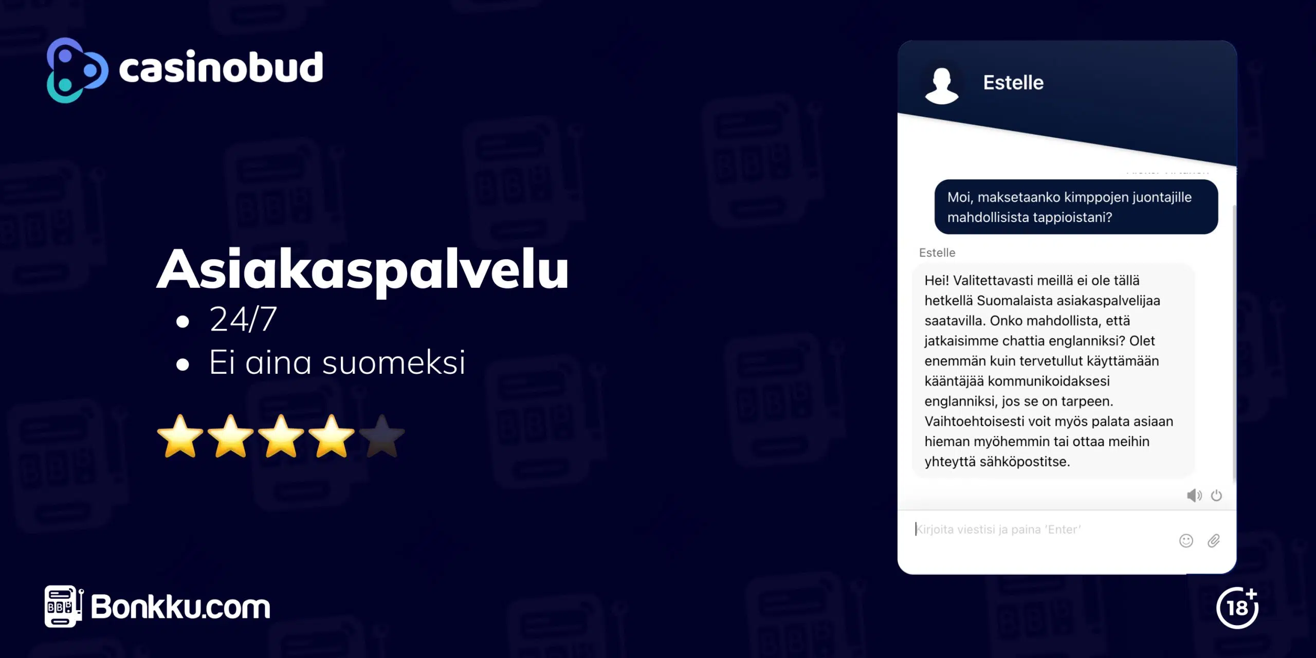 Casinobud asiakaspalvelu