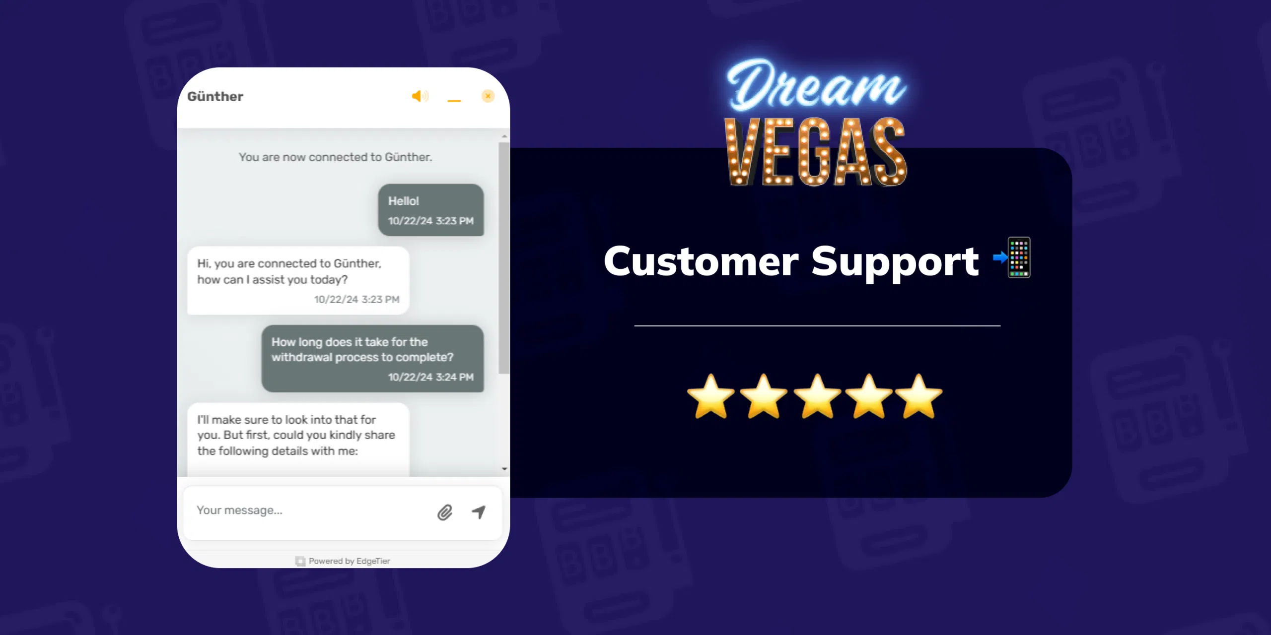 dream vegas customer support