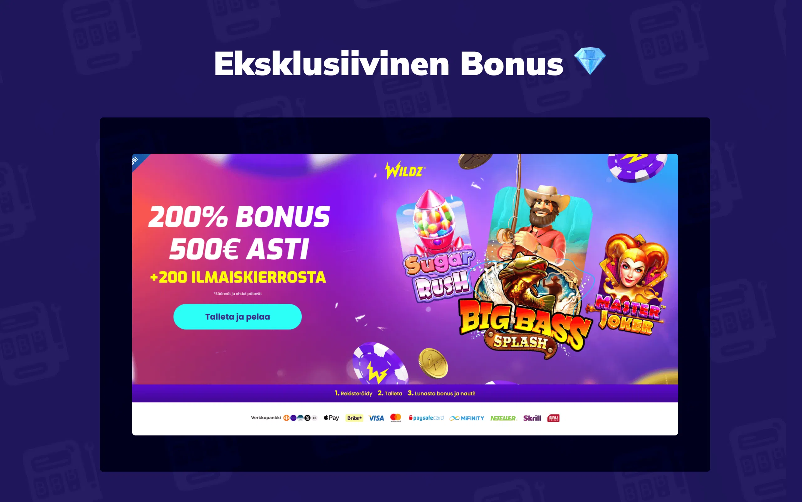 eksklusiivinen bonus wildz kasino