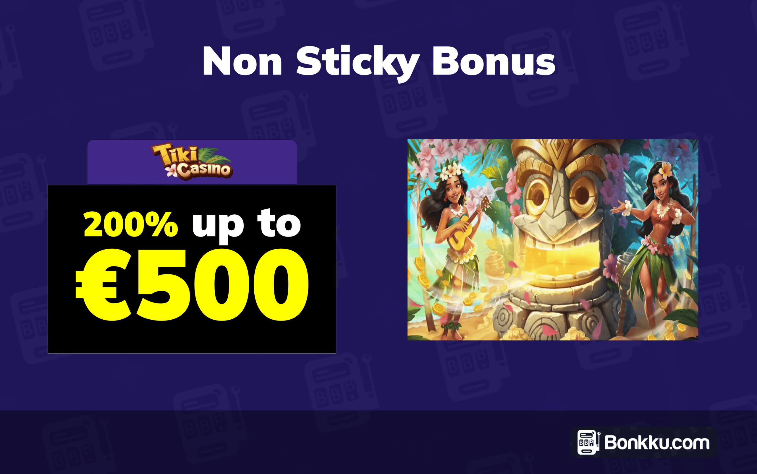 non sticky bonus tiki casino