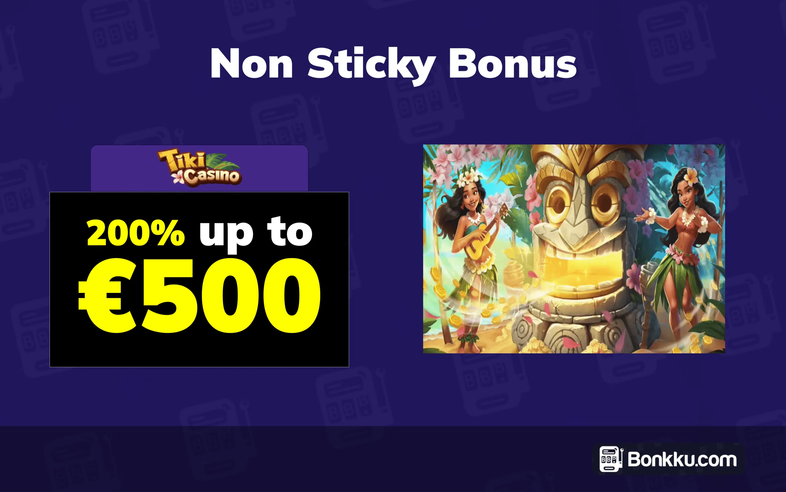 non sticky bonus tiki casino