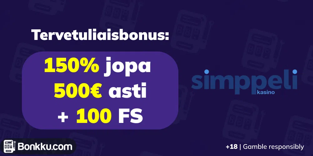 simppeli tervetuliaisbonus