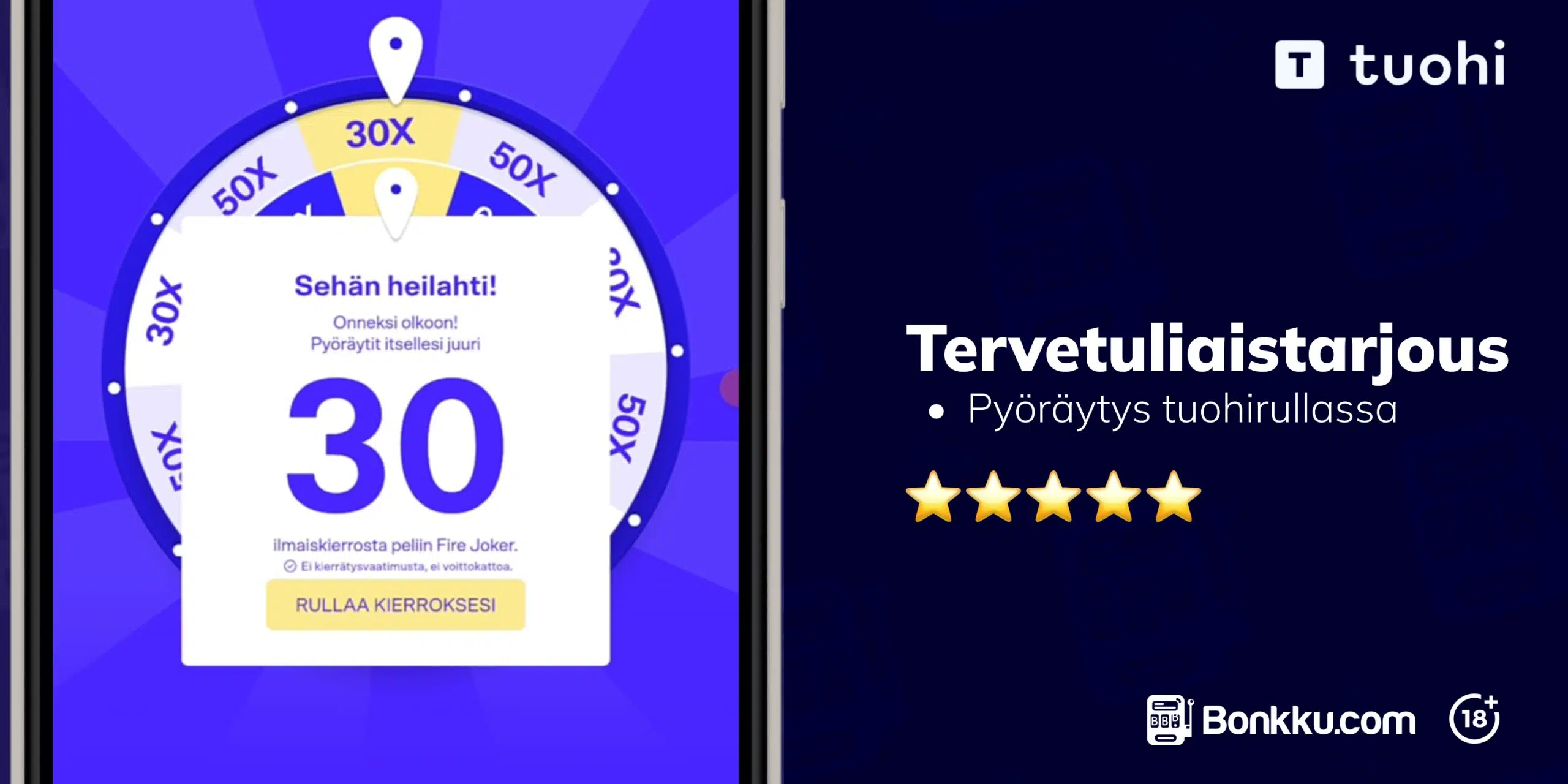 Tuohi Casino tervetuliaisbonus arvostelukuva