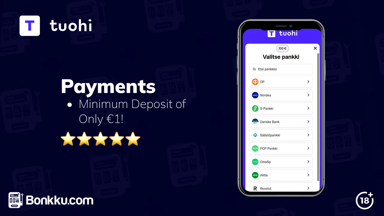 tuohi casino payments