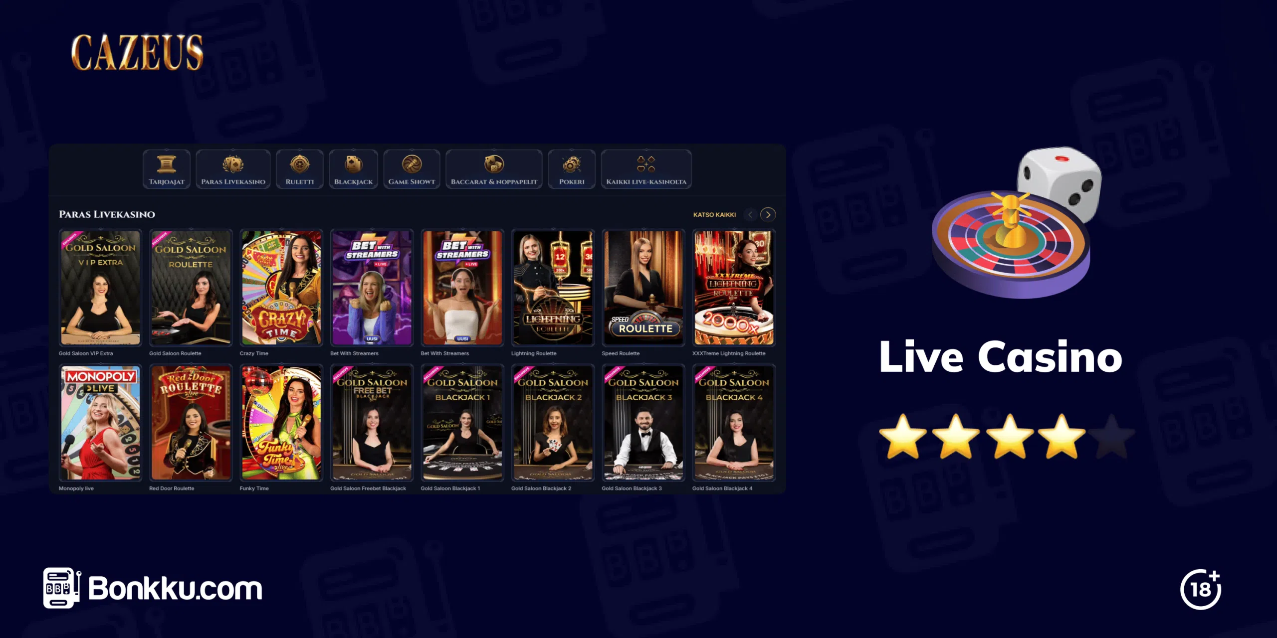 cazeus live casino