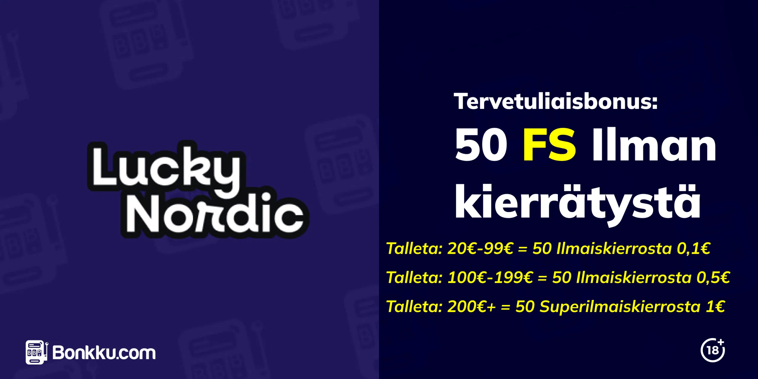 lucky nordic tervetuliaisbonus