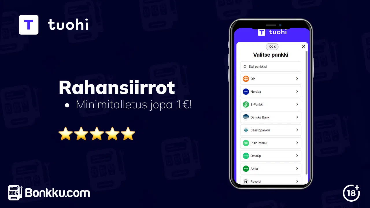 tuohi kasino rahansiirrot, jopa eurolla voit tallettaa