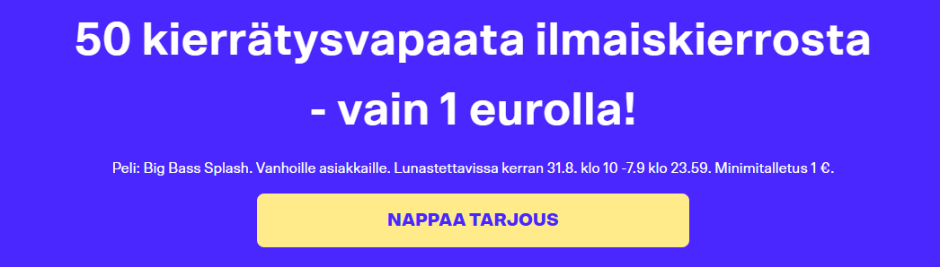 tuohi vanhoille asiakkaille tarjous