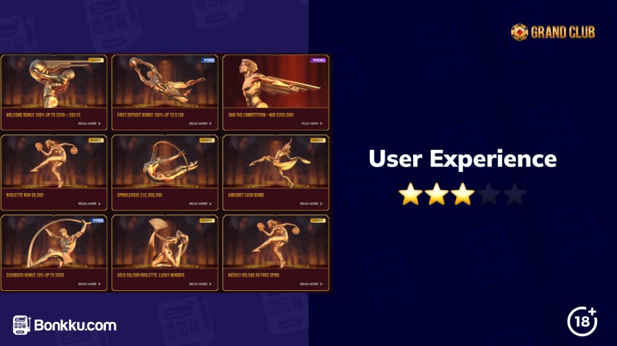 user experience at grand club