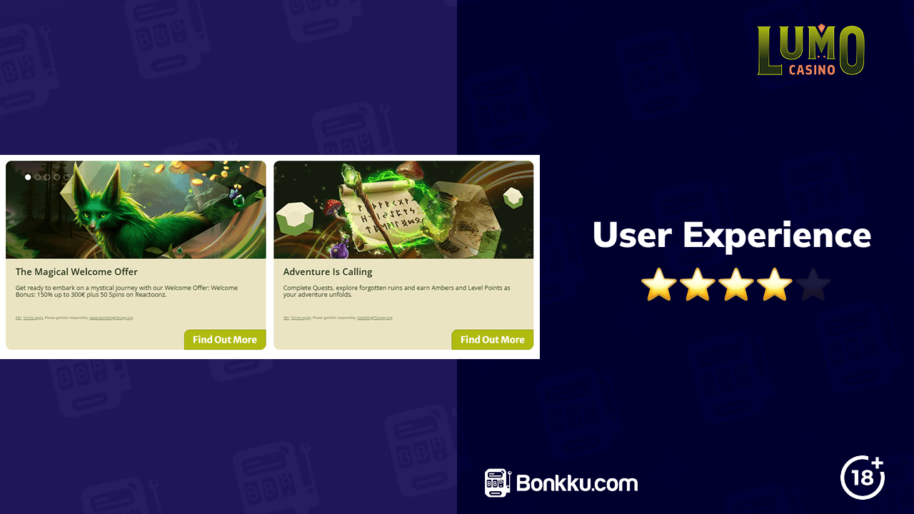 user experience at lumo casino