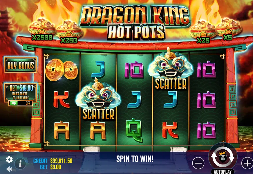 dragon king hot pots slot