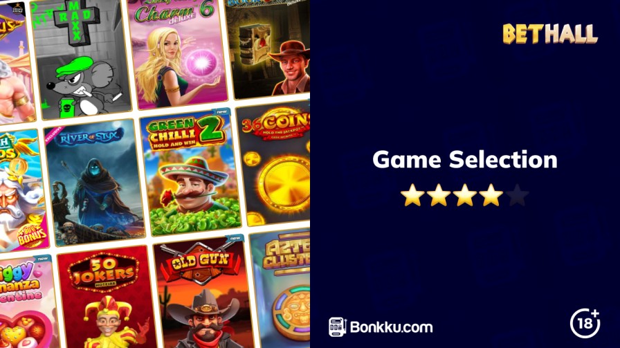 game selection at bethall casino