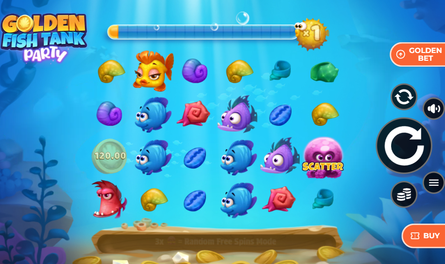 golden fish tank party slot