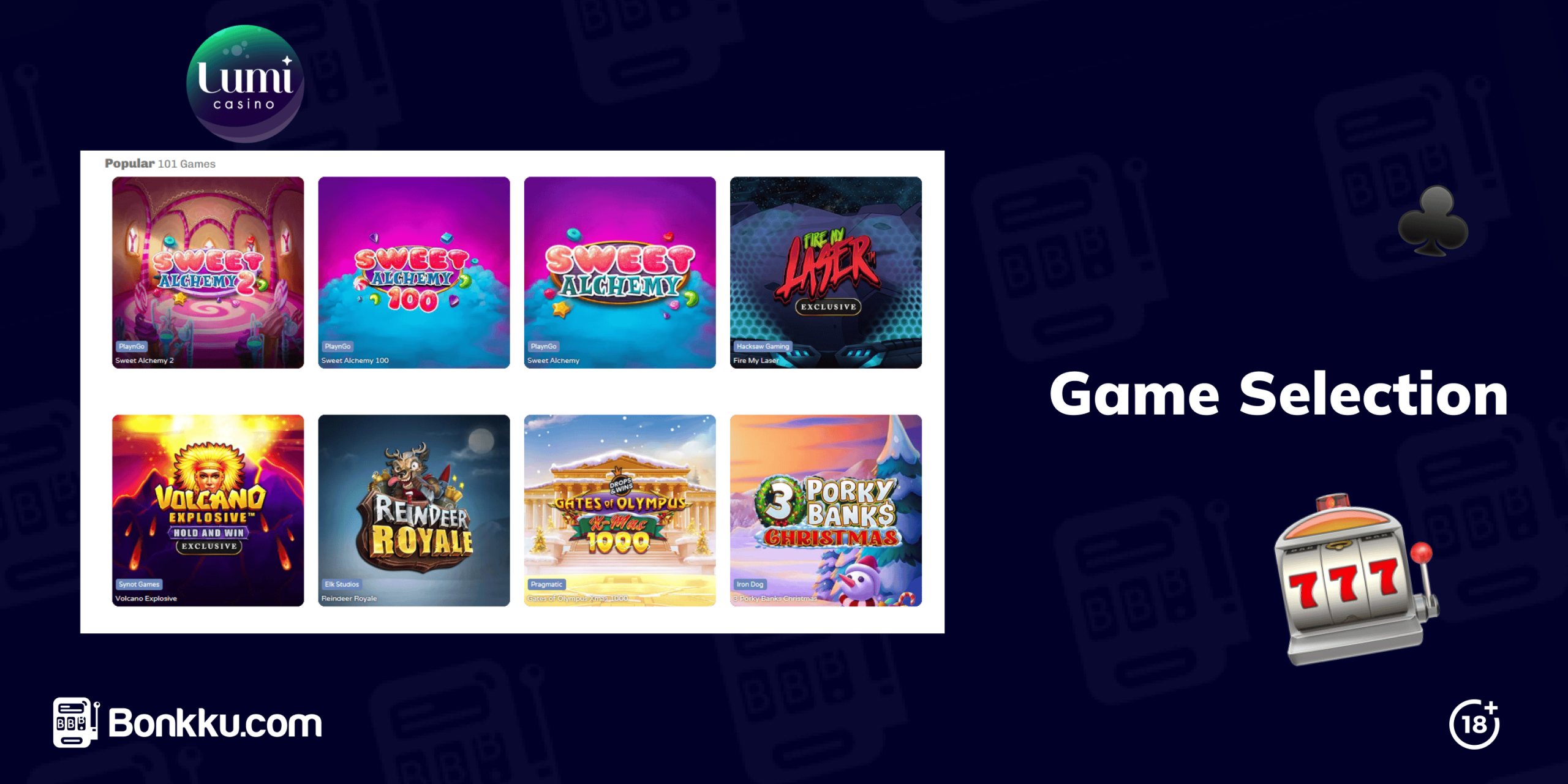 lumi casino game selection