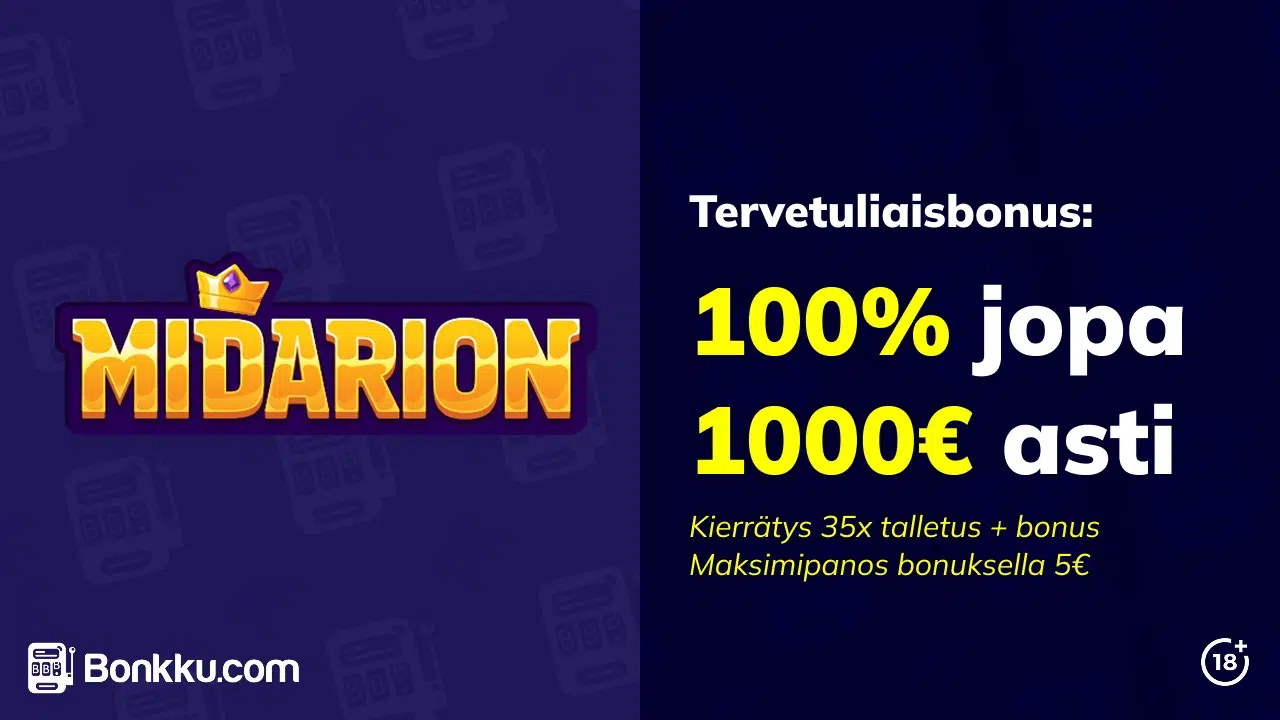 midarion casino tervetuliaisbonus