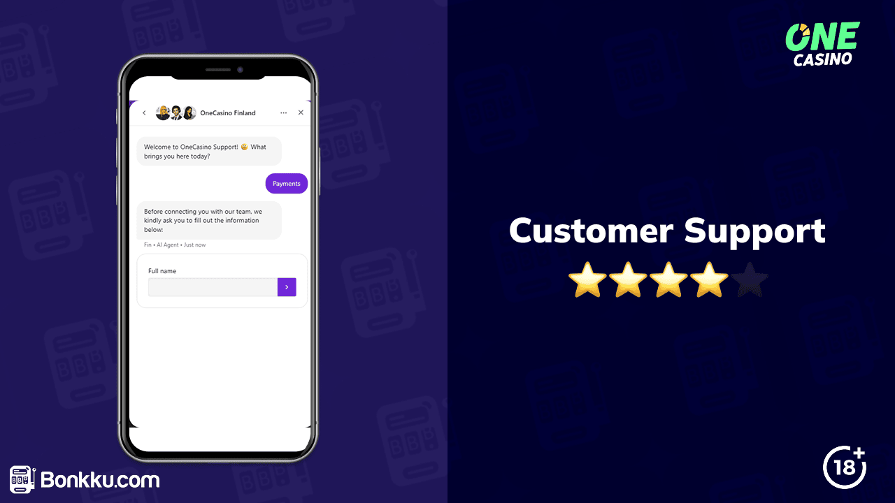 one casino customer support