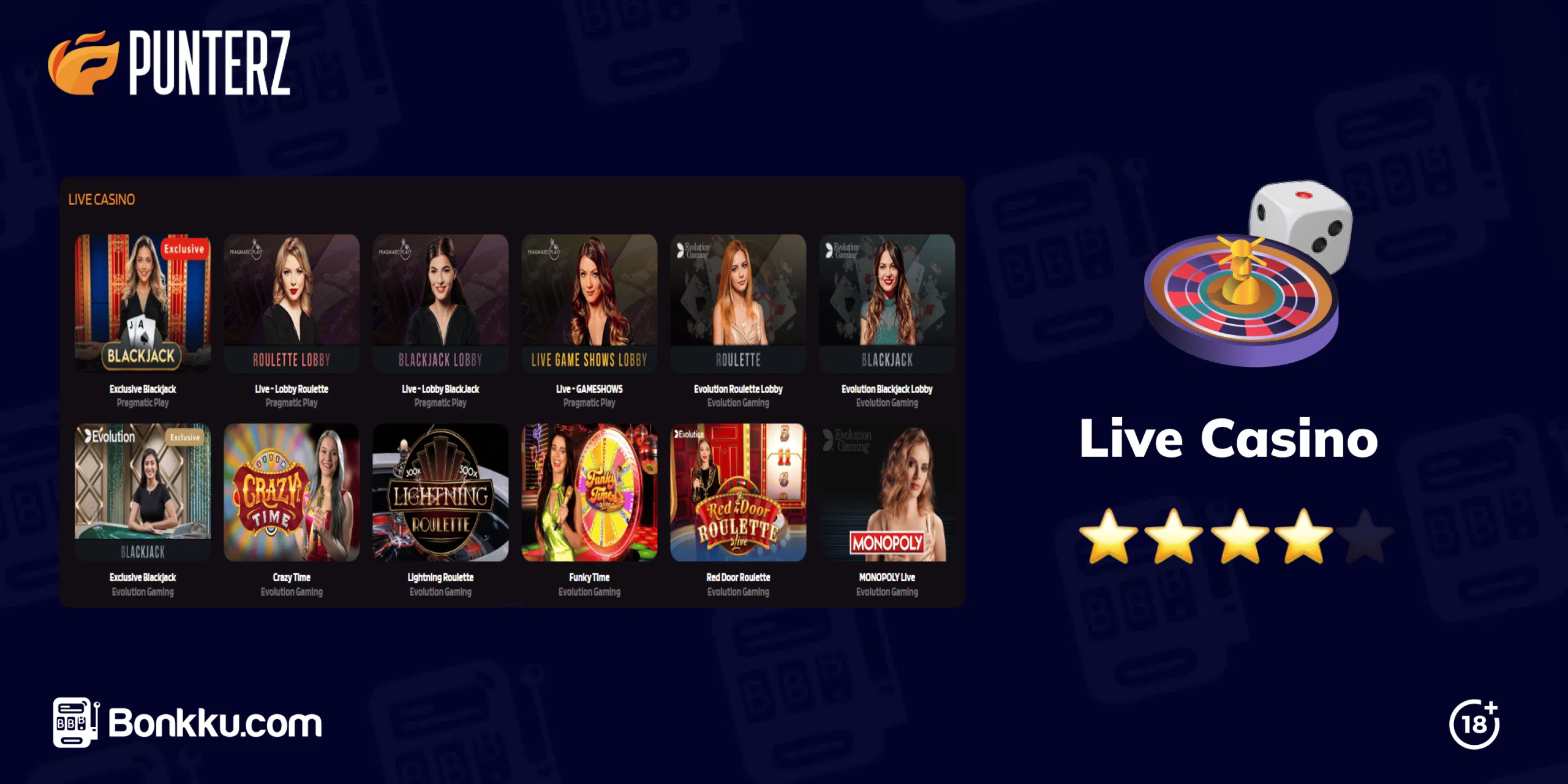 punterz live casino