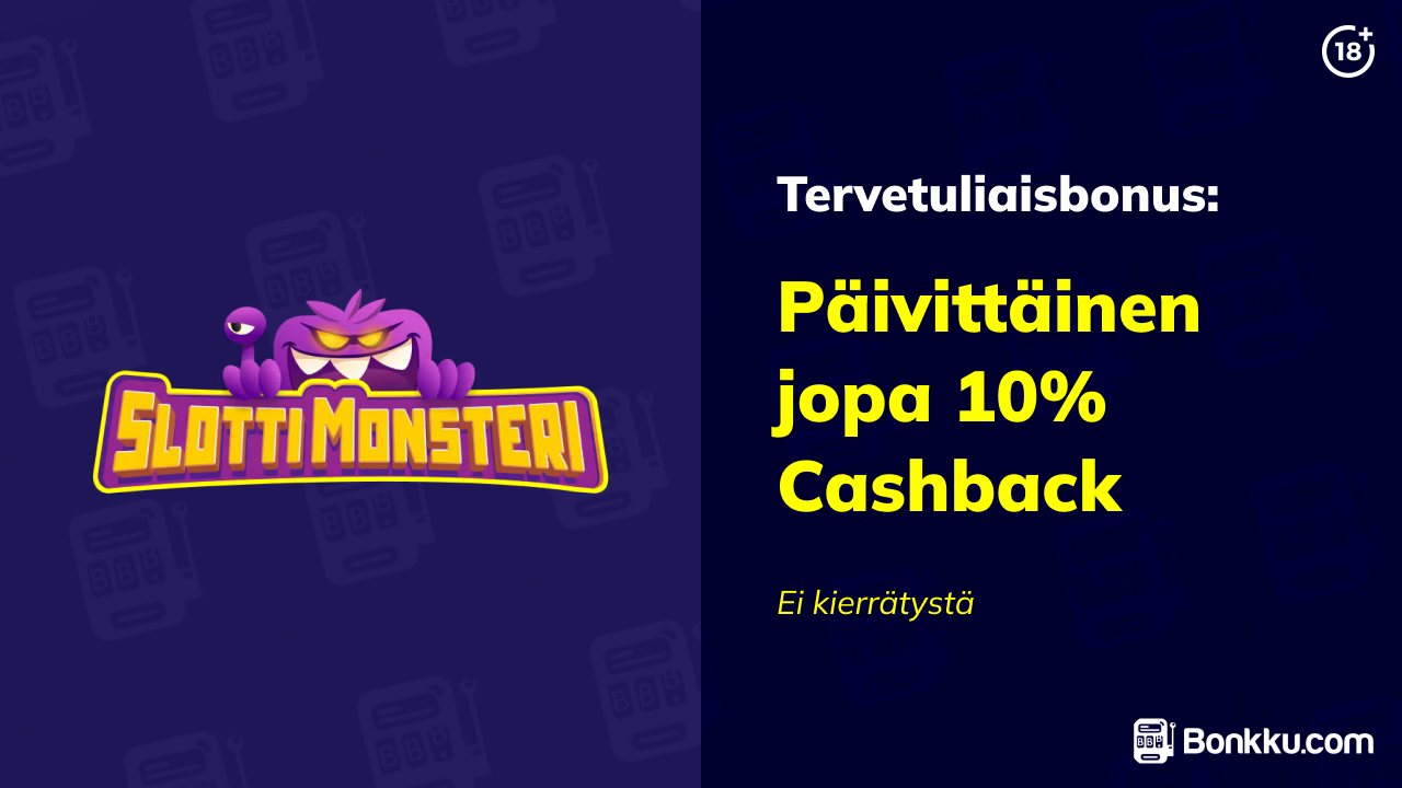 slottimonsteri kasino cashback