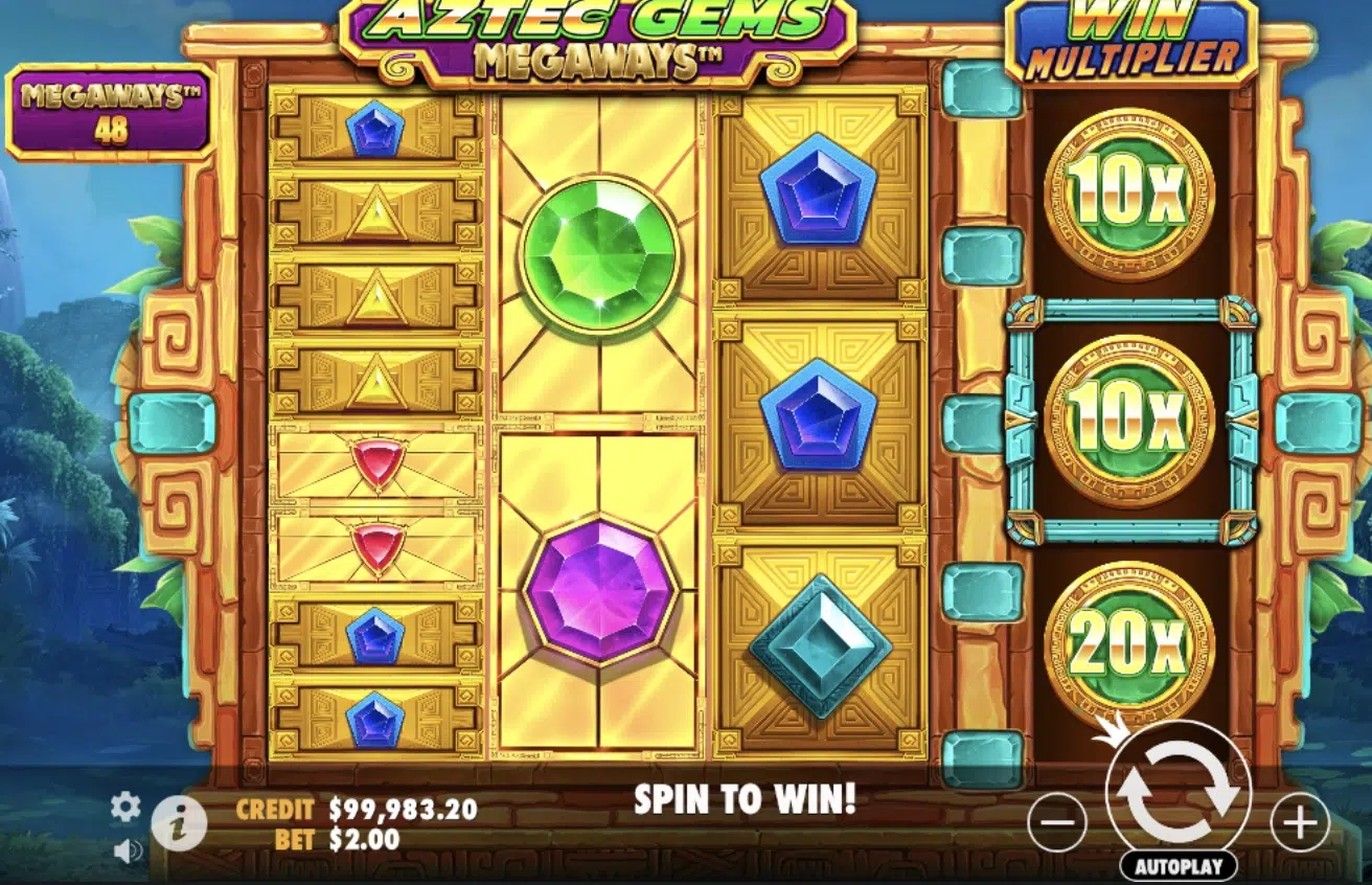 aztec gems megaways slot