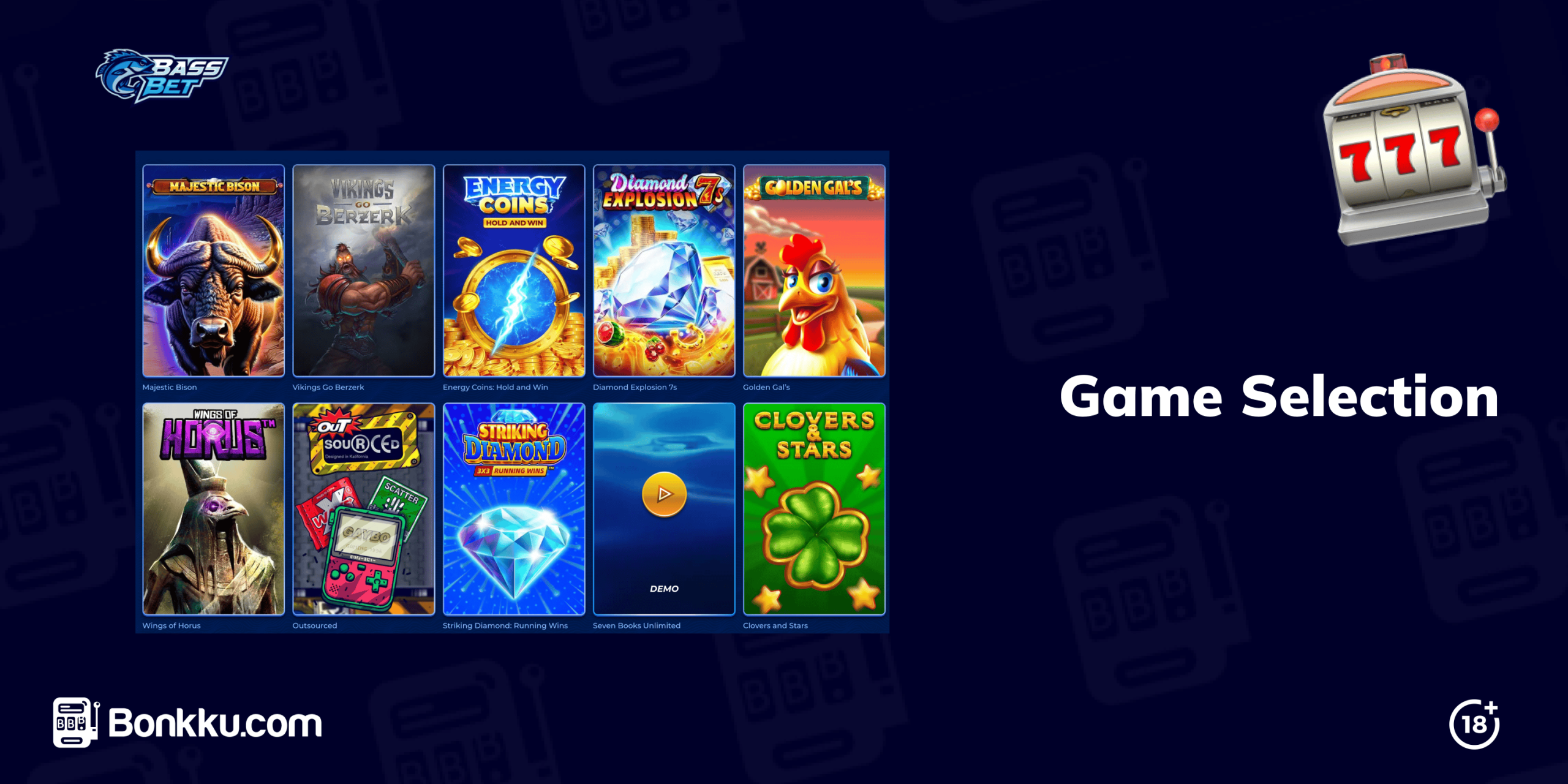 game selection at bassbet casino