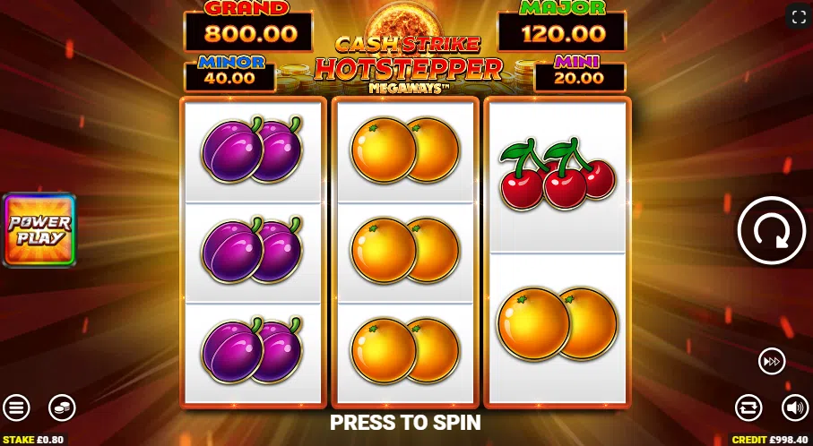 cash strike hotstepper megaways slot