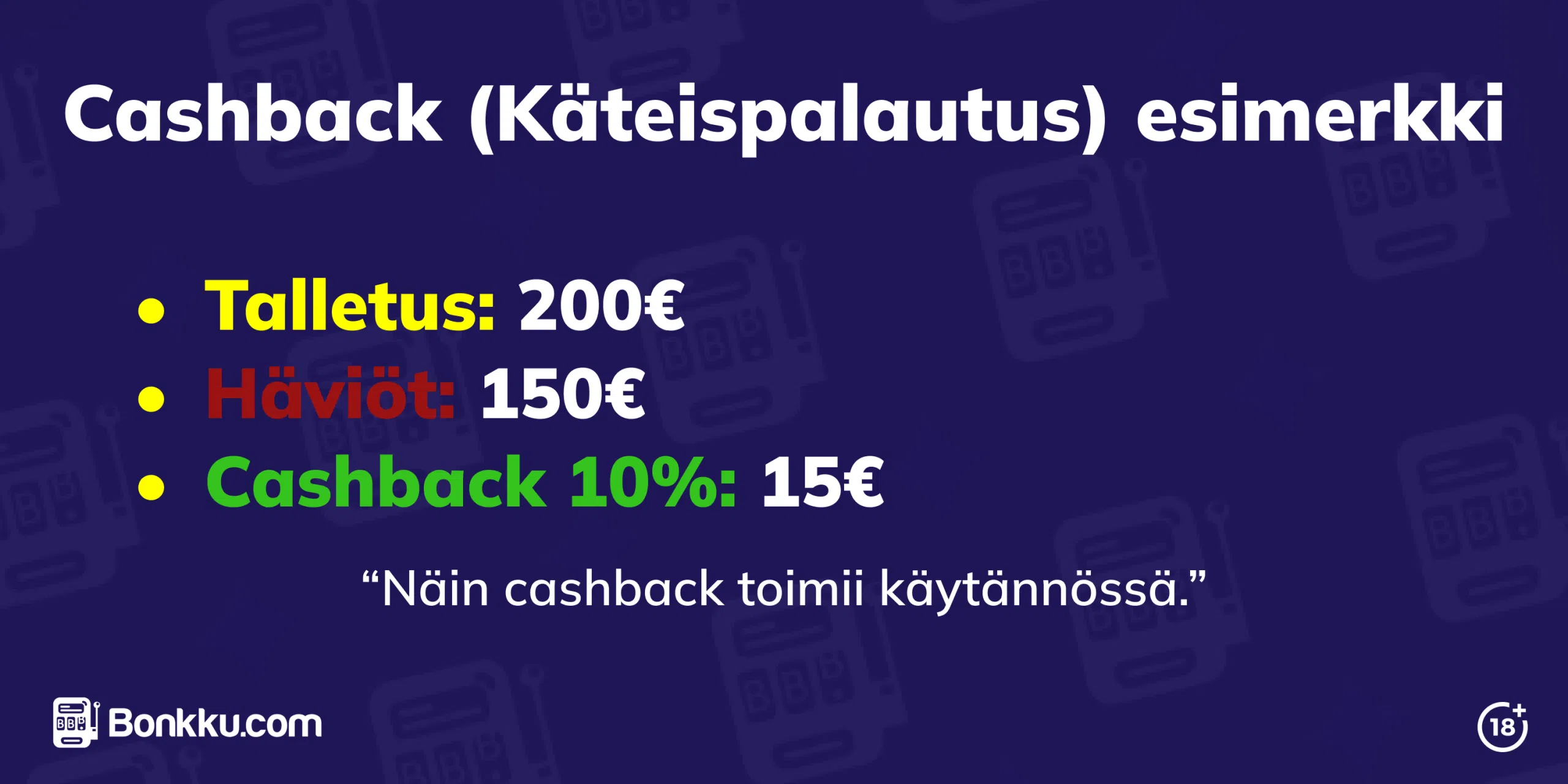 cashback esimerkki