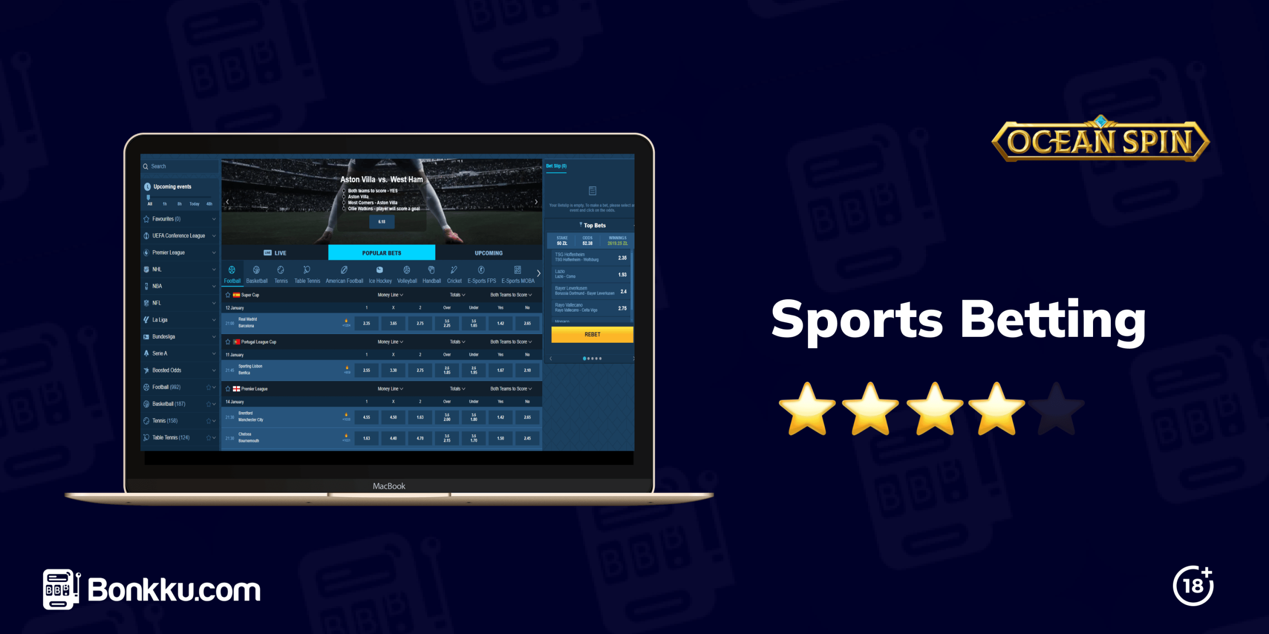 ocean spin sports betting