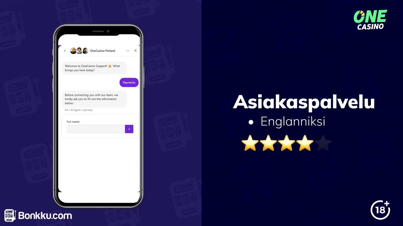 one casino asiakaspalvelu