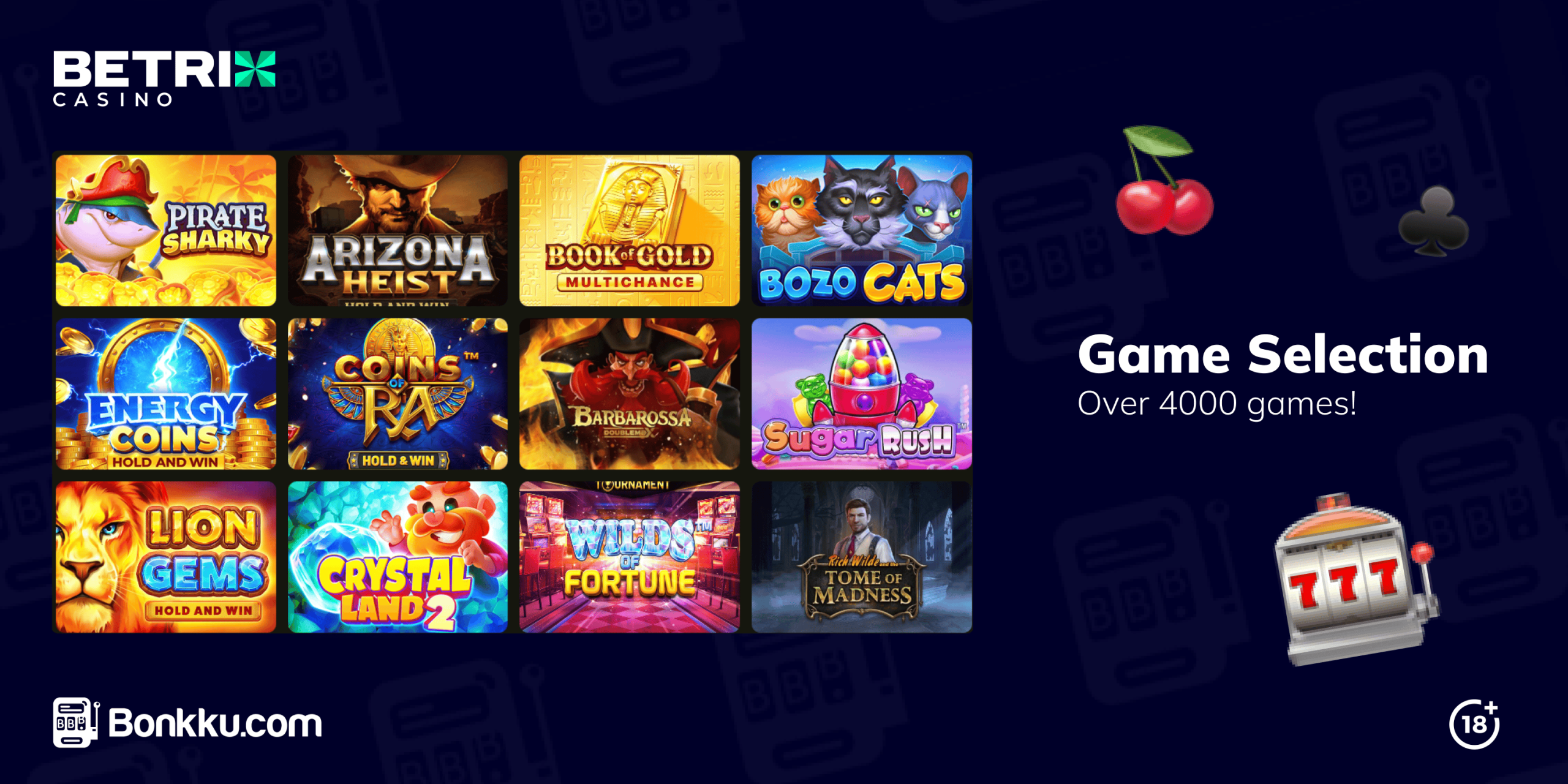 betrix casino game selection