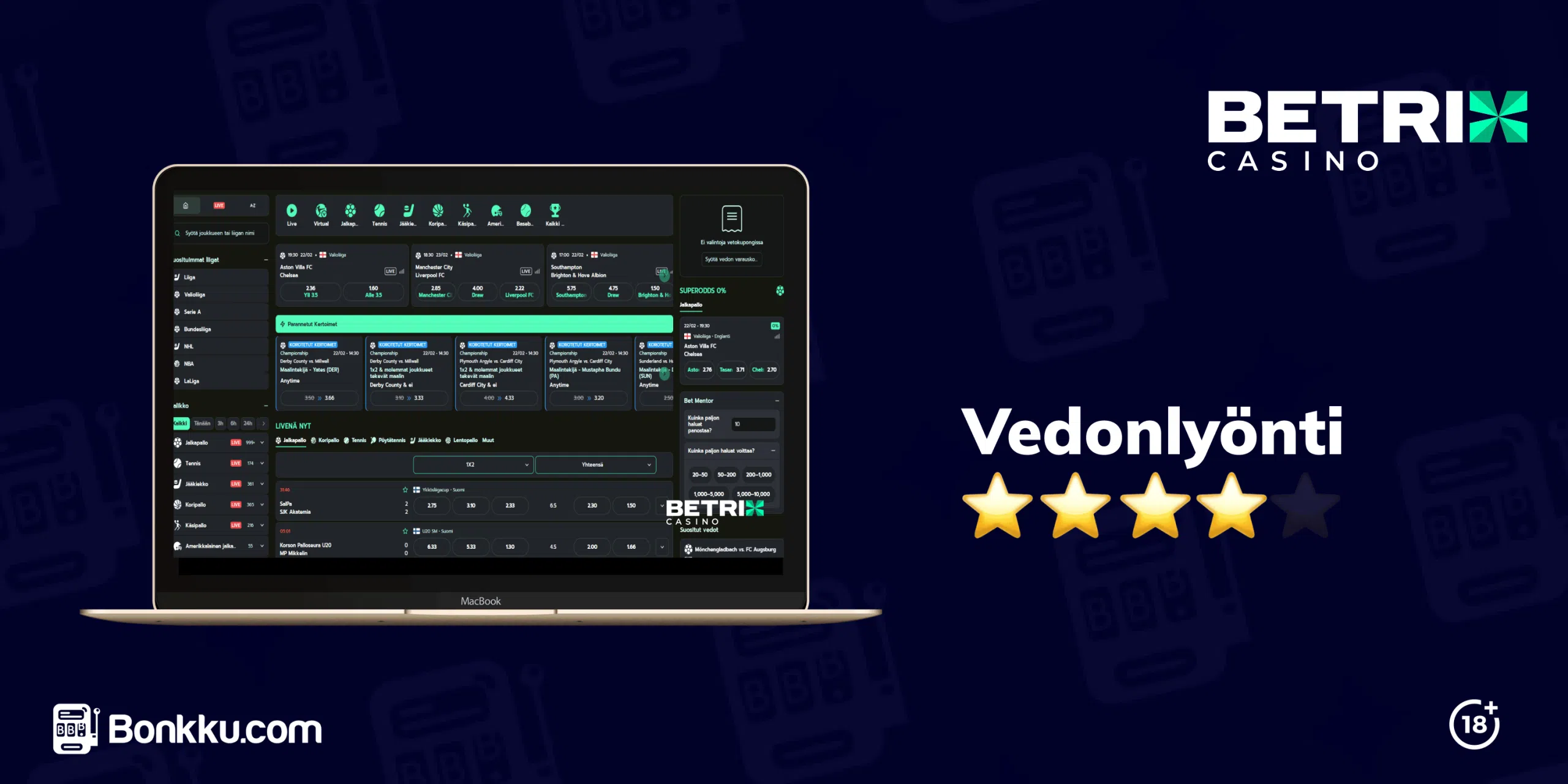 betrix casino vedonlyönti