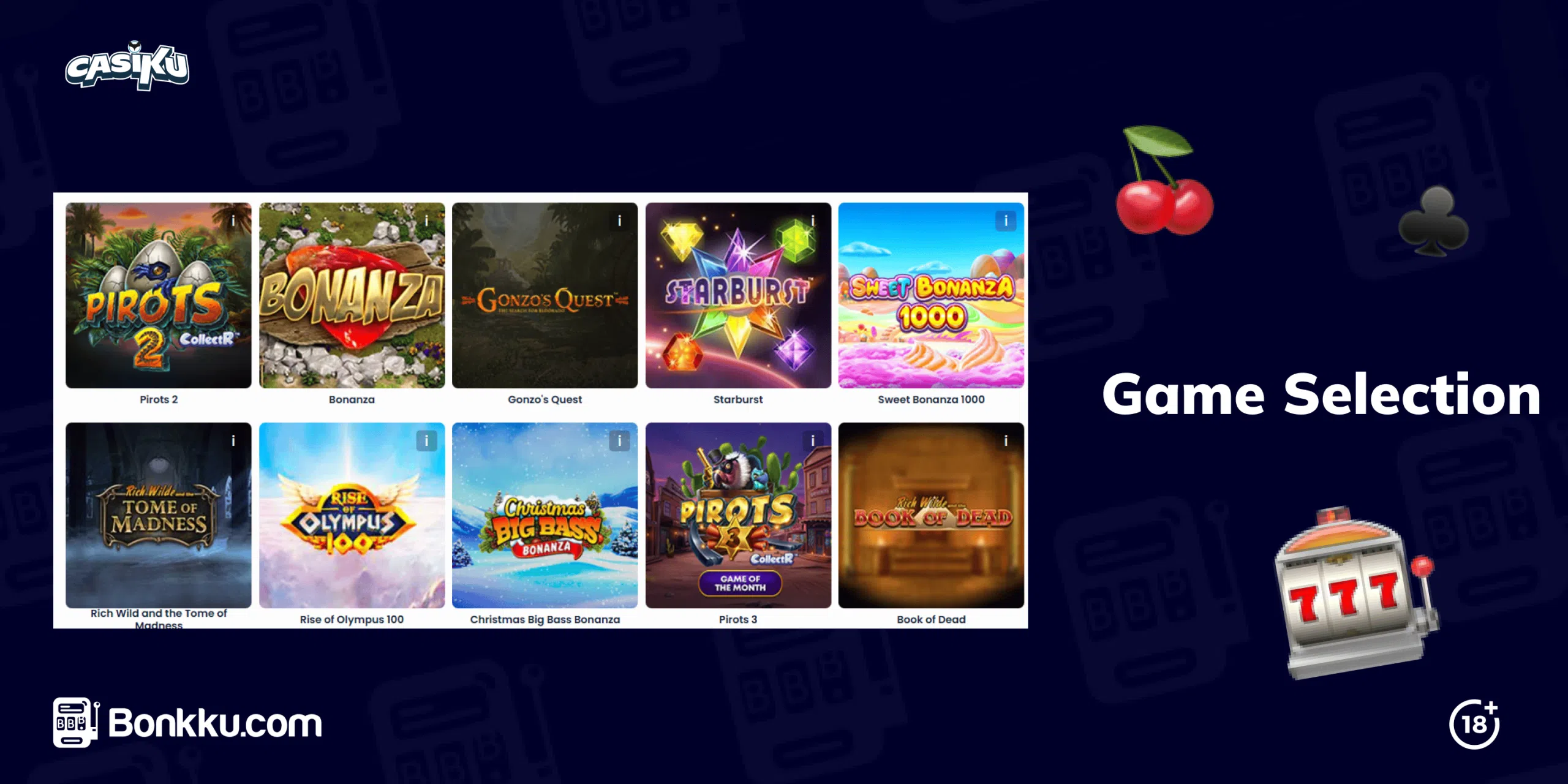 casiku casino game selection