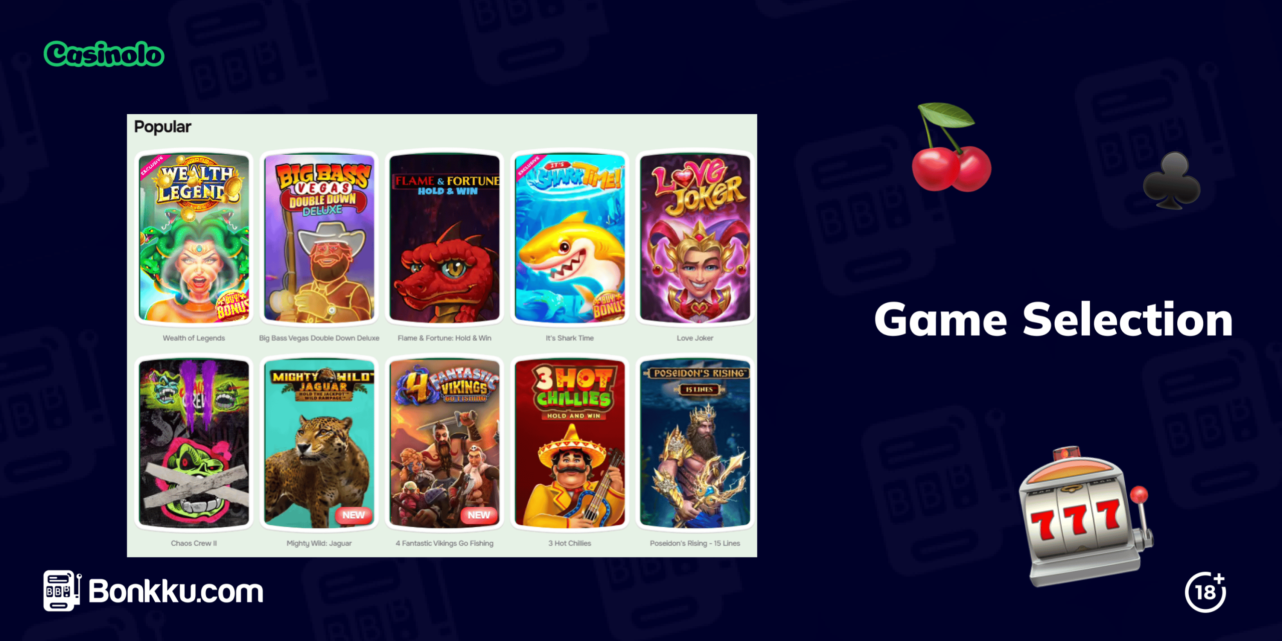 casinolo casino game selection