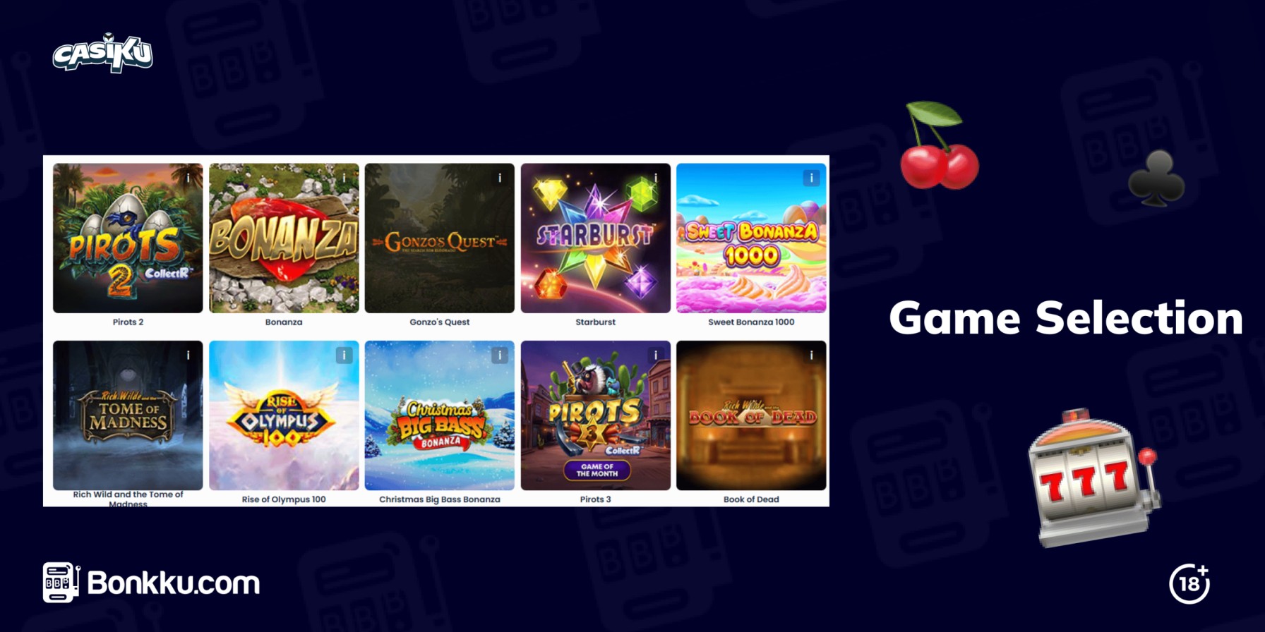 game selection at casiku casino