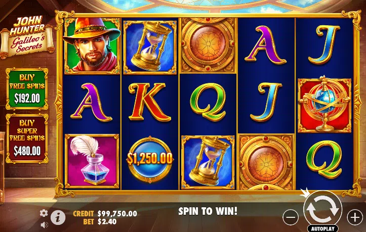 john hunter and galileos secret slot