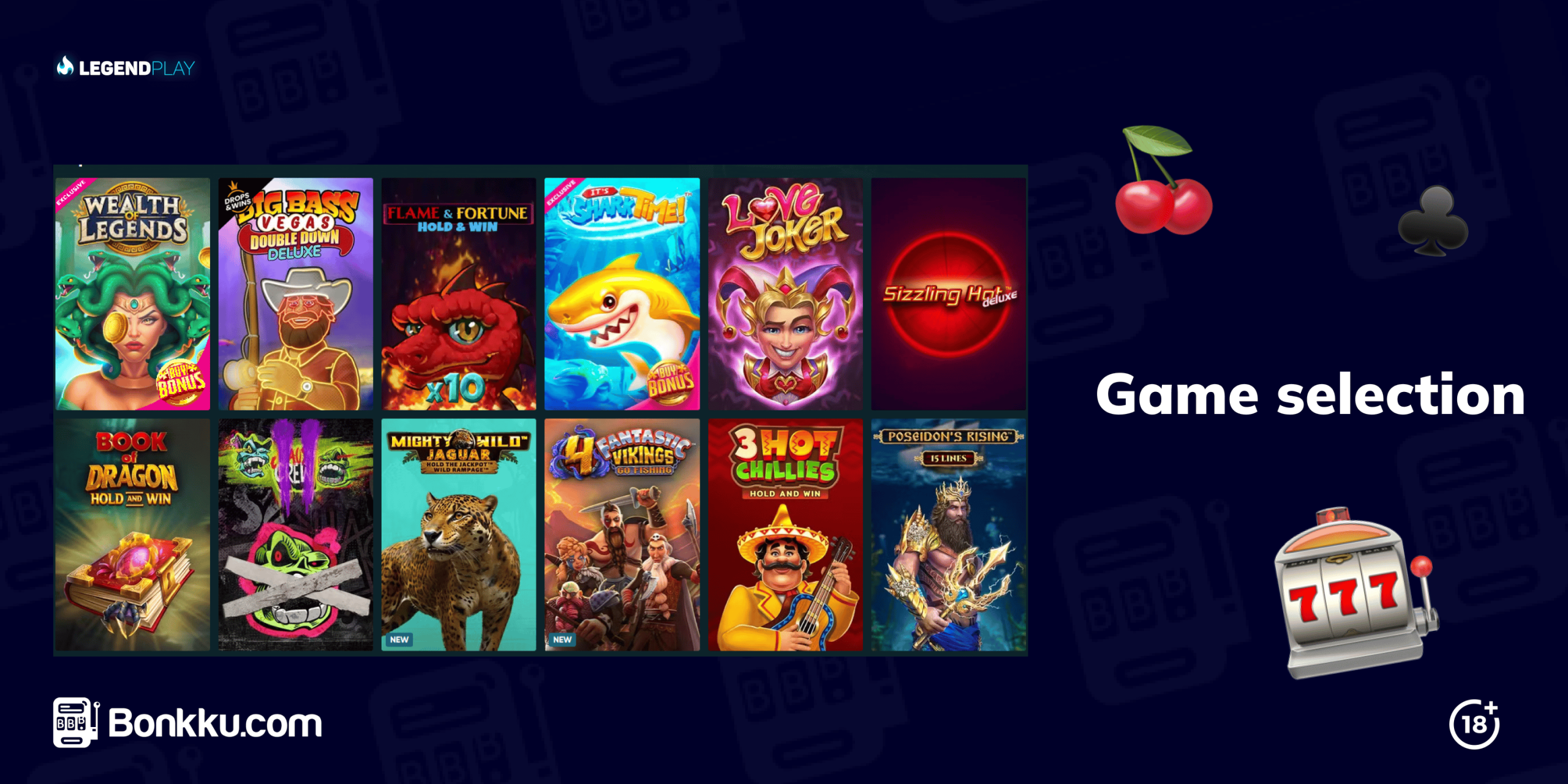 legendplay casino game selection