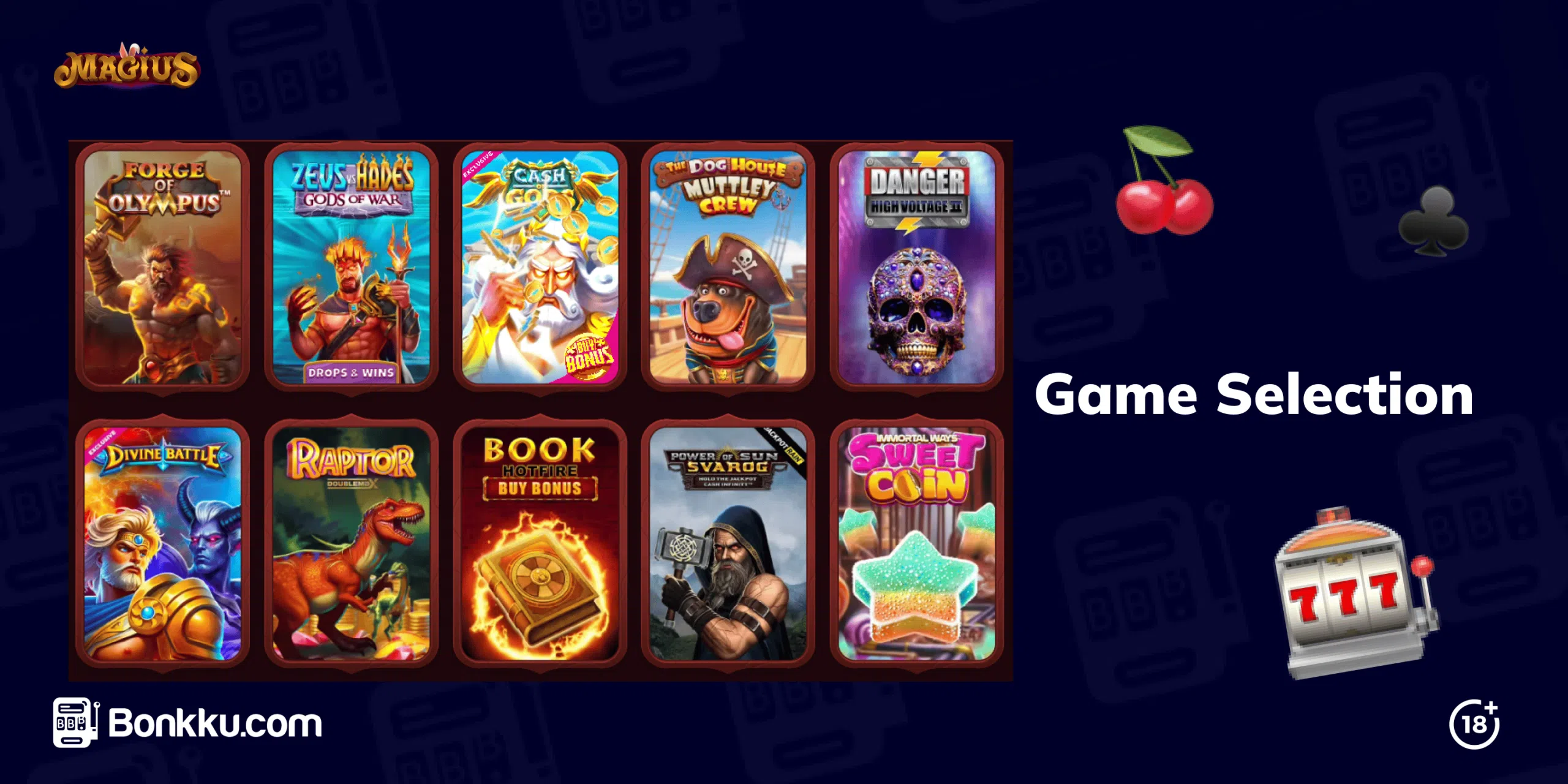 magius casino game selection